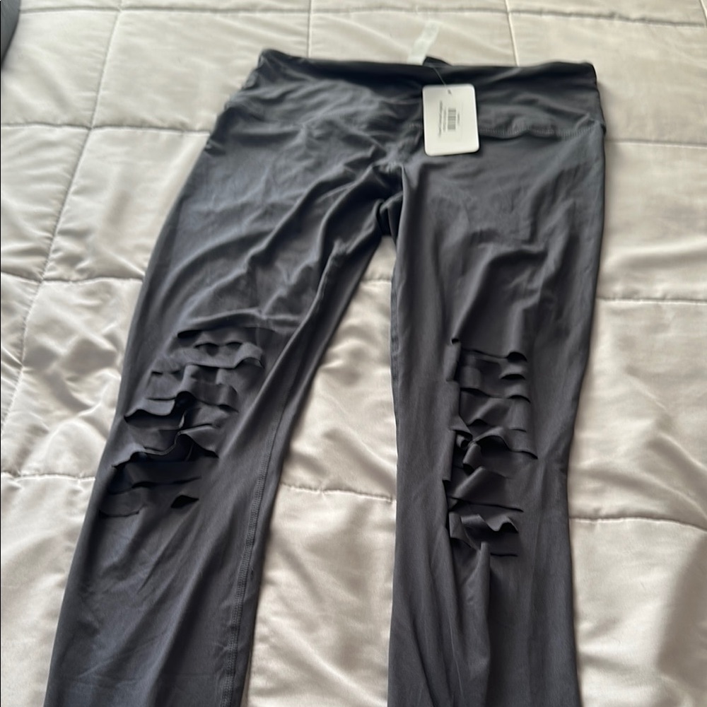 Amazon Gray Ripped Leggings